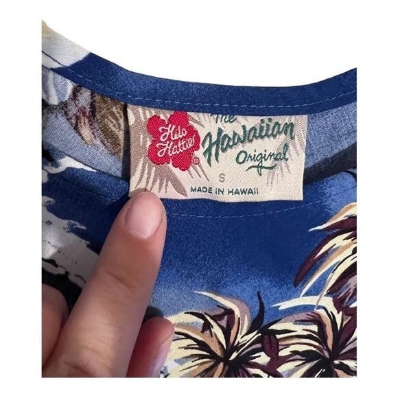 Hilo‎ Hattie Blue Hawaii Blue Small maxi dress Gown Party Boho Vacation Beach - Picture 6 of 10